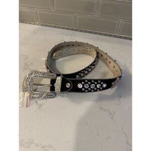 BHW Ladies Cowgirl leather Rodeo Rhinestone Bling PINK Hearts‎ New